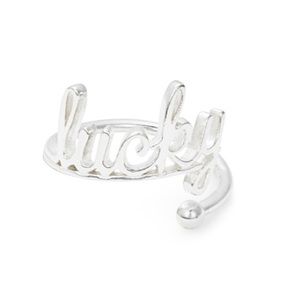 925 sterling silver LUCKY wrap ring!